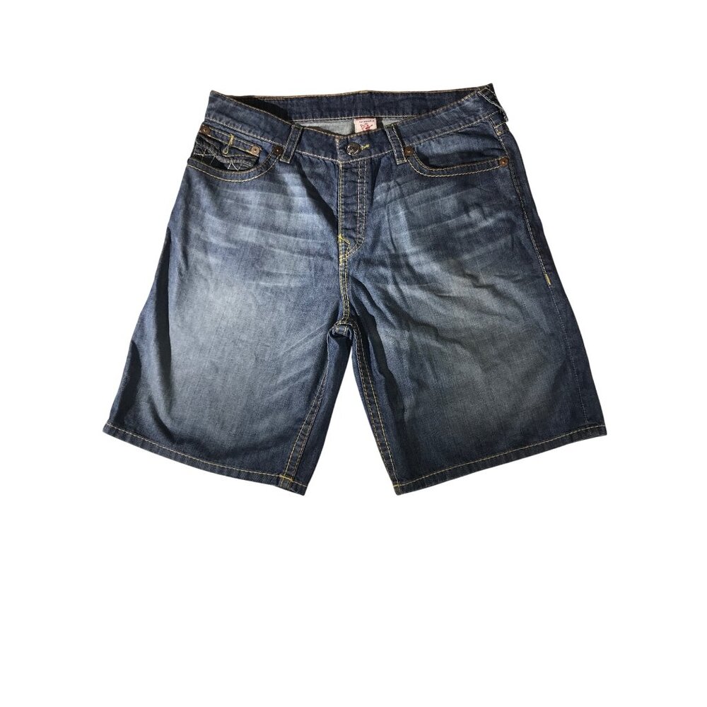 True Religion Mens Denim SURF Board Short With Lined Pocket